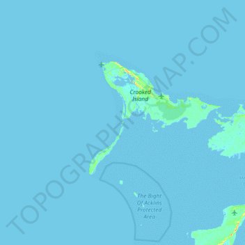 Goat Cay topographic map, elevation, terrain