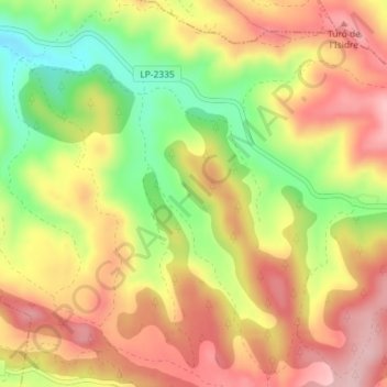 Rocagrossa topographic map, elevation, terrain