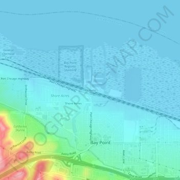 McAvoy topographic map, elevation, terrain