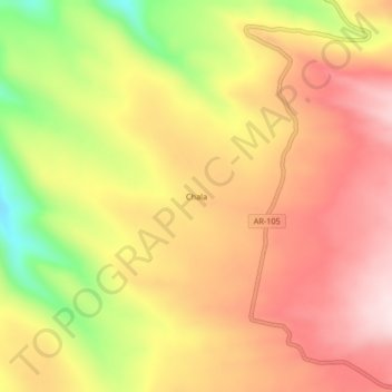 Chala topographic map, elevation, terrain