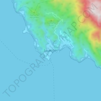 Tapaktuan topographic map, elevation, terrain