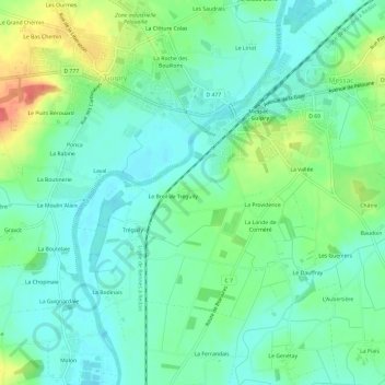 Bois du Breil topographic map, elevation, terrain