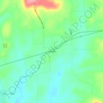 Maydelle topographic map, elevation, terrain