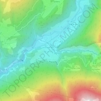 Le Bossate topographic map, elevation, terrain