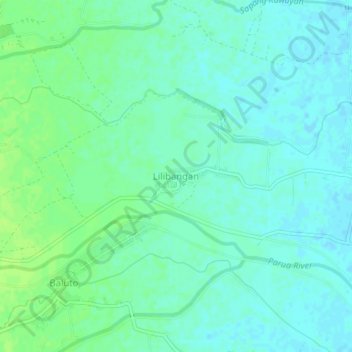 Lilibangan topographic map, elevation, terrain