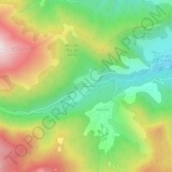 La Freyte topographic map, elevation, terrain