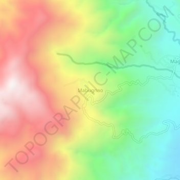 Mabugnao topographic map, elevation, terrain