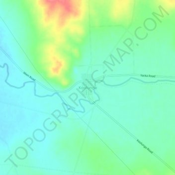 Koolunga topographic map, elevation, terrain