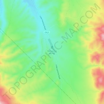 Mercey Hot Springs topographic map, elevation, terrain