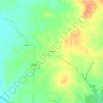 Garland topographic map, elevation, terrain