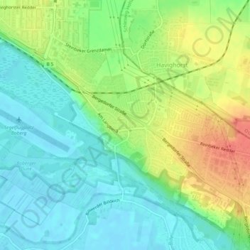 Boberg topographic map, elevation, terrain