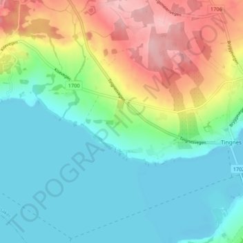 Hoel topographic map, elevation, terrain