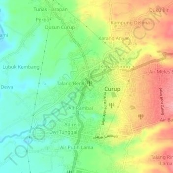 Pasar Baru topographic map, elevation, terrain