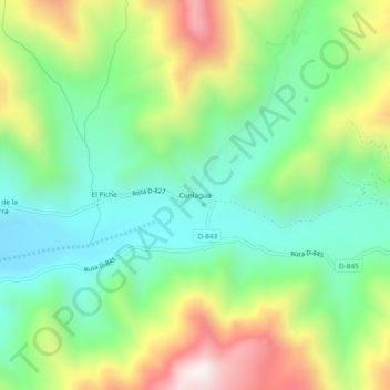 Cunlagua topographic map, elevation, terrain
