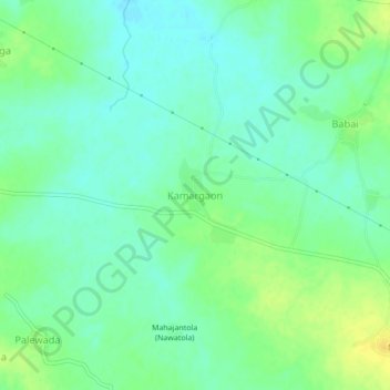 Kamargaon topographic map, elevation, terrain