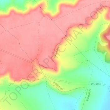 Cornalvo topographic map, elevation, terrain