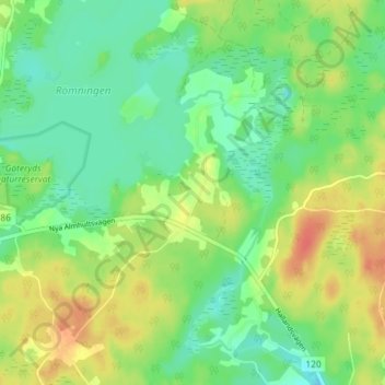 Ramnäs topographic map, elevation, terrain