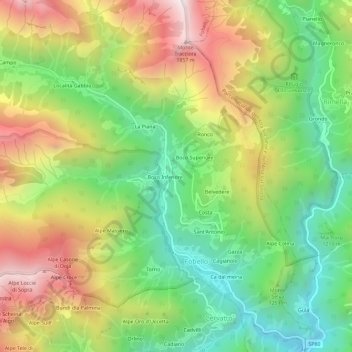 Riva topographic map, elevation, terrain