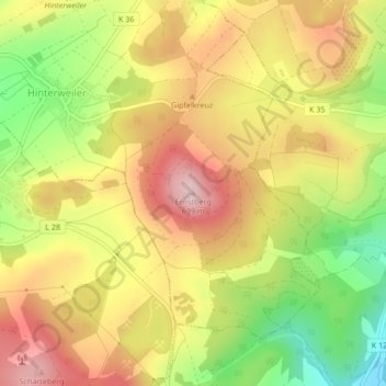 Ernstberg topographic map, elevation, terrain