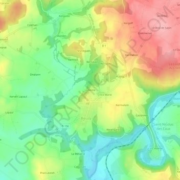 La Motte topographic map, elevation, terrain