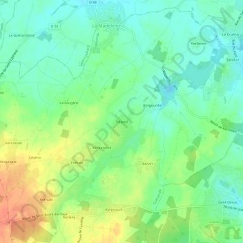 Trépied topographic map, elevation, terrain