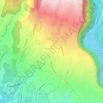 Le Tapage topographic map, elevation, terrain