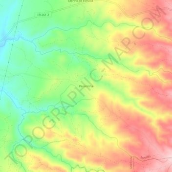 Pereirinha topographic map, elevation, terrain
