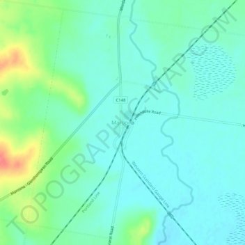 Maroona topographic map, elevation, terrain