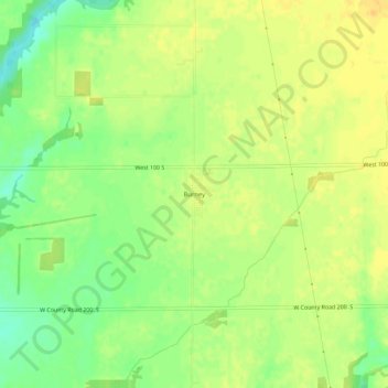 Burney topographic map, elevation, terrain