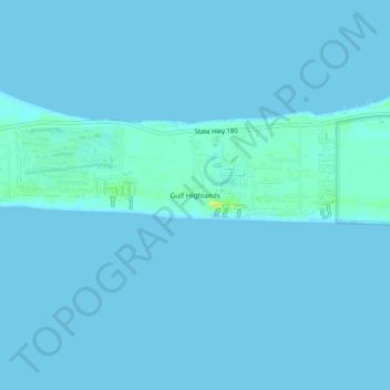 Gulf Highlands topographic map, elevation, terrain