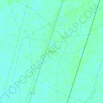 Benra topographic map, elevation, terrain