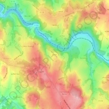 Epied topographic map, elevation, terrain