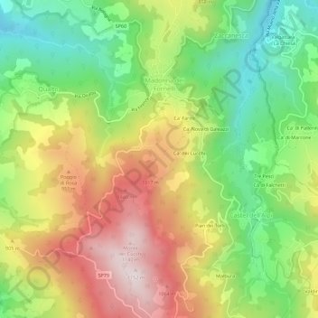 Ca' Bonacca topographic map, elevation, terrain