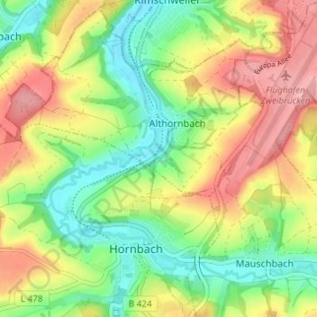 Buchholzbergerhof topographic map, elevation, terrain