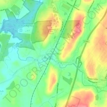 Central Village topographic map, elevation, terrain