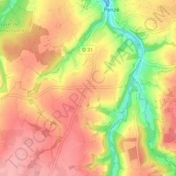 Croix Neuve topographic map, elevation, terrain