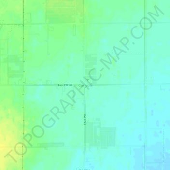 Canyon topographic map, elevation, terrain