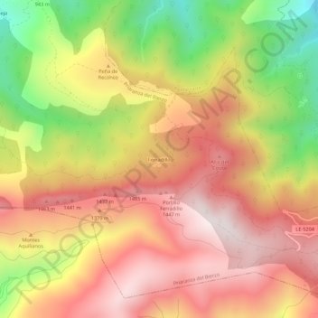Ferradillo topographic map, elevation, terrain