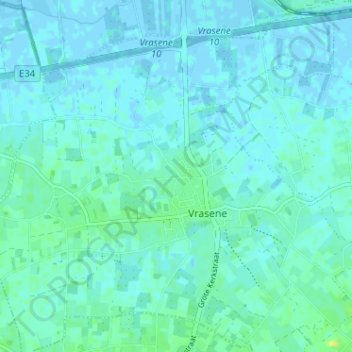 Koefering topographic map, elevation, terrain