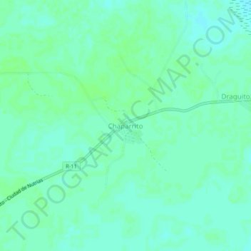 Chaparrito topographic map, elevation, terrain
