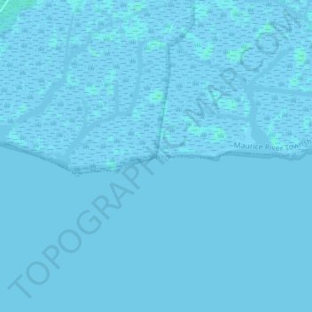 Thompsons Beach topographic map, elevation, terrain