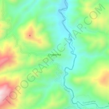 Chaquishca topographic map, elevation, terrain