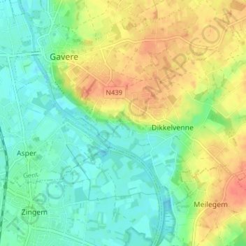 Rotse topographic map, elevation, terrain