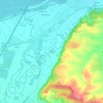 Thal topographic map, elevation, terrain