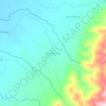 Cabittauran topographic map, elevation, terrain
