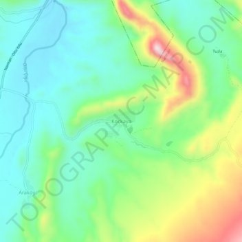Koçkaya topographic map, elevation, terrain