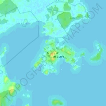 Tidö-Lindö topographic map, elevation, terrain