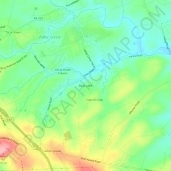 Bass Lake topographic map, elevation, terrain