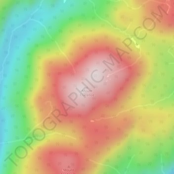 Mount Clarence topographic map, elevation, terrain