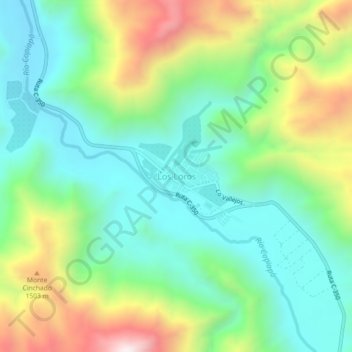 Los Loros topographic map, elevation, terrain